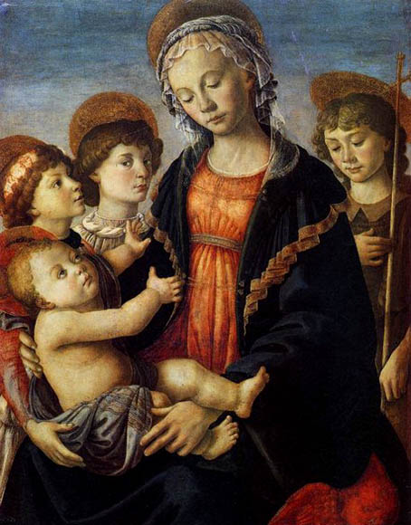 The Virgin and Child with Two Angels and the Young St John the Baptist